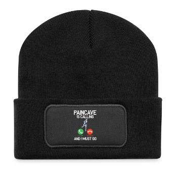 Paincave Is Calling And I Must Triathlon - Recycled Patch Beanie - black - Front