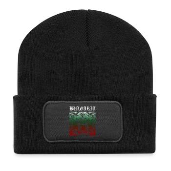 BG BULGARIEN Löwe Fussball Bulgaria Löwen Wappen - Recycelte Patch Beanie - Schwarz - Vorne
