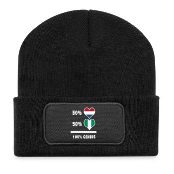 Nigéria et Pays-Bas Conception ingénieuse du drapeau - Beanie recyclé à patch - noir - Devant