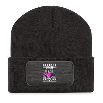 Staplerfahrerin Gabelstapler Lager Logistik Damen - Recycelte Patch Beanie - Dunkelgrau - Vorne