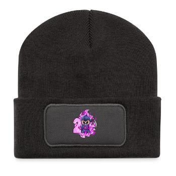 2ème anniversaire Fille de 2 ans Ninja - Beanie recyclé à patch - charbon - Devant