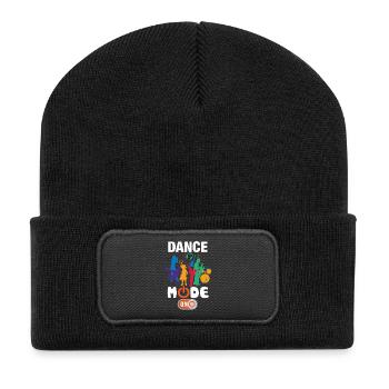 Lustiger Tanzmodus Ein - Recycelte Patch Beanie - Schwarz - Vorne