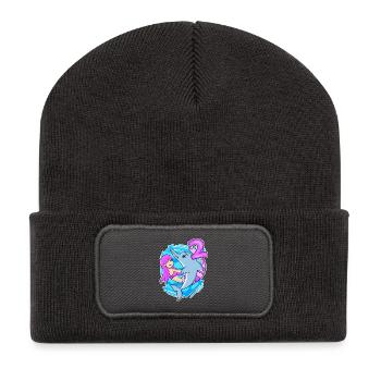 2ème anniversaire fille 2 ans sirène - Beanie recyclé à patch - charbon - Devant