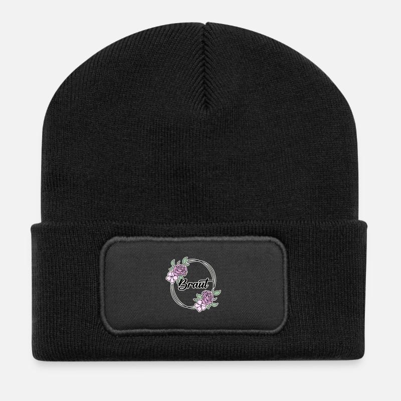 Braut Junggesellinnenabschied - Recycelte Patch Beanie - Schwarz