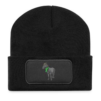 Foulard pour chevaux - Beanie recyclé à patch - noir - Devant