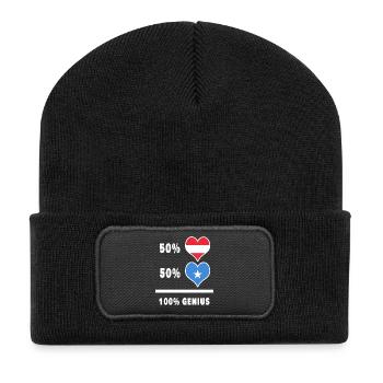 Austria and Somalia ingenious / Gift - Recycled Patch Beanie - black - Front