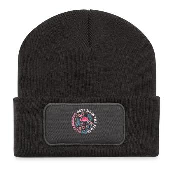 Best Sis In The Flock Sistermingo - Recycelte Patch Beanie - Dunkelgrau - Vorne