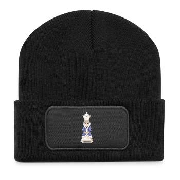 Chess piece Queen Chess - Recycled Patch Beanie - black - Front