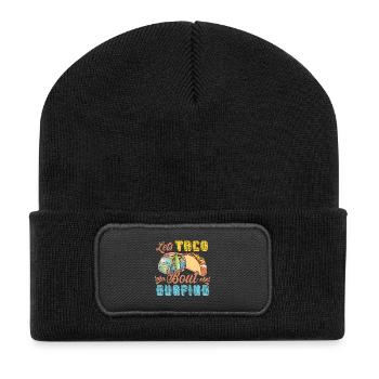 Let's Taco Bout Surfing Lover - Beanie recyclé à patch - noir - Devant