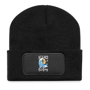 Let's Taco Bout Surfing Lover - Beanie recyclé à patch - noir - Devant