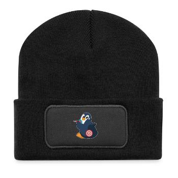 Penguin Dart Dart Dartboard - Beanie recyclé à patch - noir - Devant