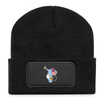 Elephant Headphone Music - Recycled Patch Beanie - black - Front