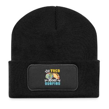 Let's Taco Bout Surfing Lover - Beanie recyclé à patch - noir - Devant