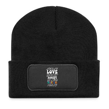 Advocate Love Support Accept Be Kind - Recycled Patch Beanie - black - Front