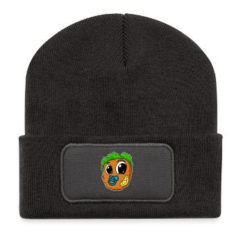 Baby Schnitzel - Recycled Patch Beanie - dark grey - Front