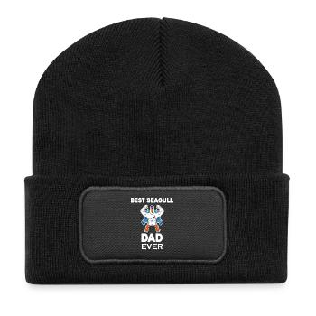 Daddy Daddy North Sea Best Seagull Dad - Recycled Patch Beanie - black - Front