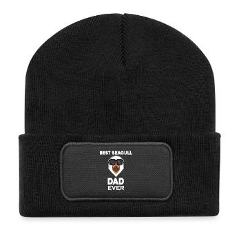Daddy Daddy North Sea Best Seagull Dad - Recycled Patch Beanie - black - Front