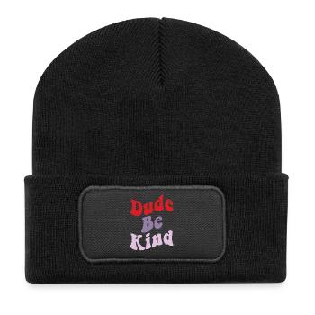 Dude Be Kind No Bullying - Recycled Patch Beanie - black - Front