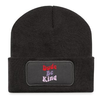 Dude Be Kind No Bullying - Recycled Patch Beanie - dark grey - Front