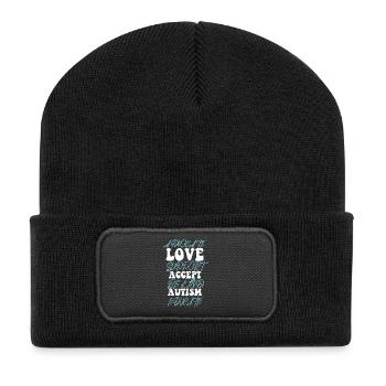 Advocate Love Support Accept Be Kind - Recycled Patch Beanie - black - Front