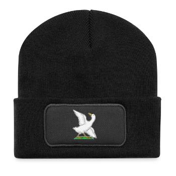 Ente Yoga Fitness Gymnastik - Recycelte Patch Beanie - Schwarz - Vorne