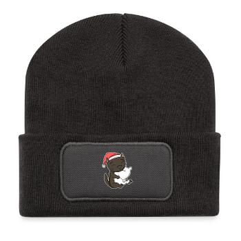 Havana Cat Noël Sommeil Fatigué - Beanie recyclé à patch - charbon - Devant