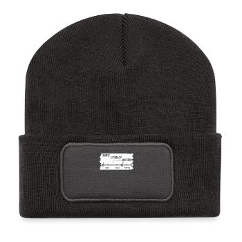Music Literacy Matters - Recycelte Patch Beanie - Dunkelgrau - Vorne