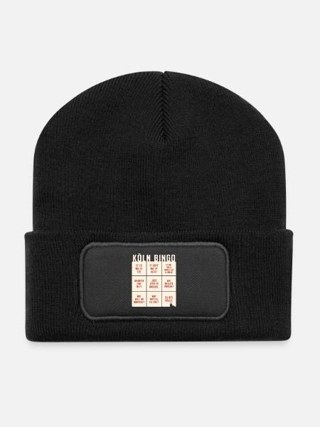 Köln Bingo Kölsch Et Kütt Alaaf Kölner Karneval - Recycelte Patch Beanie - Schwarz