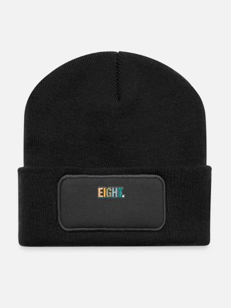 8th Birthday Kids Eight Birthday - Recycelte Patch Beanie - Schwarz