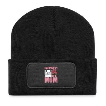 Happiness is being a Mom Mother Sunglasses - Recycelte Patch Beanie - Schwarz - Vorne