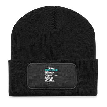 10 Things Nurse Life Skills Nursing - Recycled Patch Beanie - black - Front