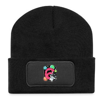 6e anniversaire 6 ans Young Astronaut Universe - Beanie recyclé à patch - noir - Devant