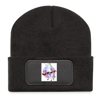 when unicorns ruled the Earth - Recycled Patch Beanie - dark grey - Front