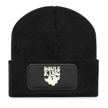 Boule King Queen Outfit for Boules Players - Recycled Patch Beanie - black - Front