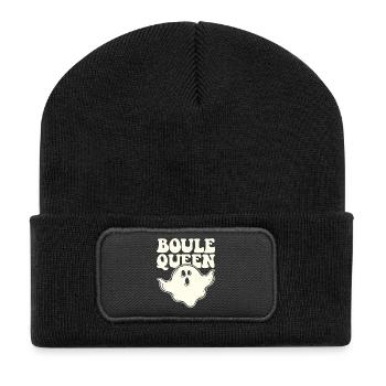 Boule Queen Queen outfit for boules players to - Recycled Patch Beanie - black - Front