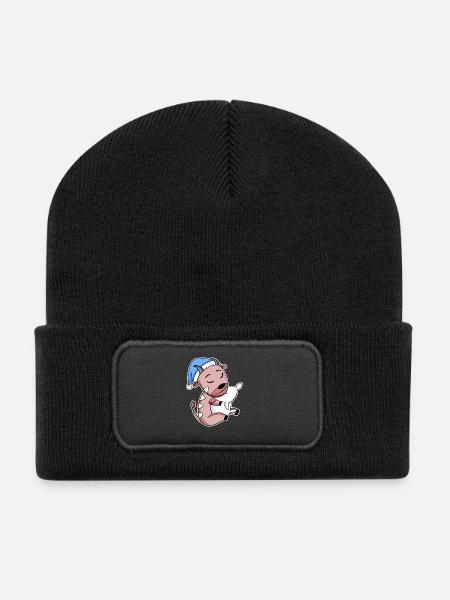 Antilope - Beanie recyclé à patch - noir