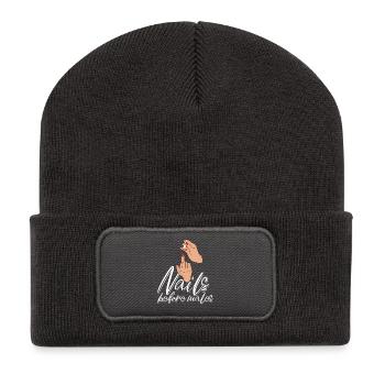 Nails before men Nail designer - Recycled Patch Beanie - dark grey - Front