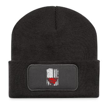 American billiards player - Recycled Patch Beanie - dark grey - Front
