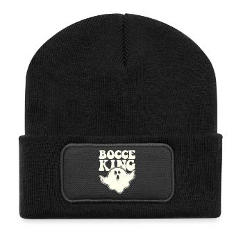 Bocce King Boulekugel Halloween Kostüm Boule Bocce - Recycelte Patch Beanie - Schwarz - Vorne