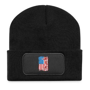 Triathlon du 4 juillet - Beanie recyclé à patch - noir - Devant