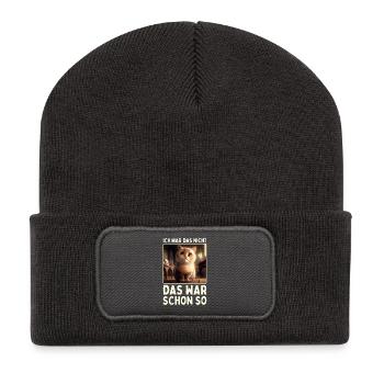 Katze Ich War Das Nicht Das War Schon So Katzen - Recycelte Patch Beanie - Dunkelgrau - Vorne