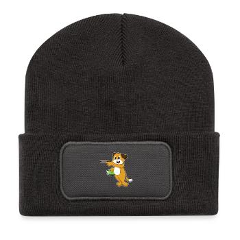 École de bâtons pointeurs pour enseignants chiens - Beanie recyclé à patch - charbon - Devant