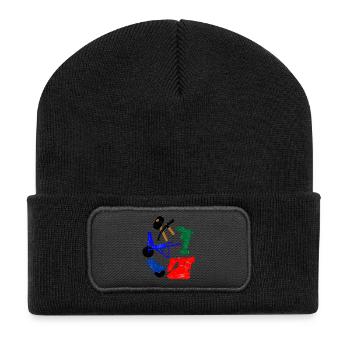 Fertigwerkzeuge - Recycelte Patch Beanie - Schwarz - Vorne