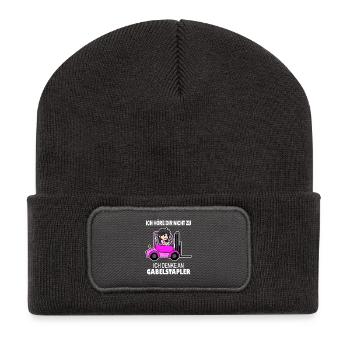 Staplerfahrerin Gabelstapler Lager Logistik Damen - Recycelte Patch Beanie - Dunkelgrau - Vorne