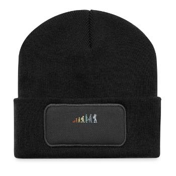 Enfant au photographe - Beanie recyclé à patch - noir - Devant
