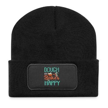 Pâte ce qui vous fait cuire une boulangerie heureuse - Beanie recyclé à patch - noir - Devant