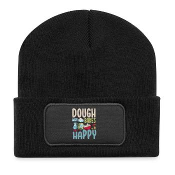 Pâte ce qui vous fait cuire une boulangerie heureuse - Beanie recyclé à patch - noir - Devant