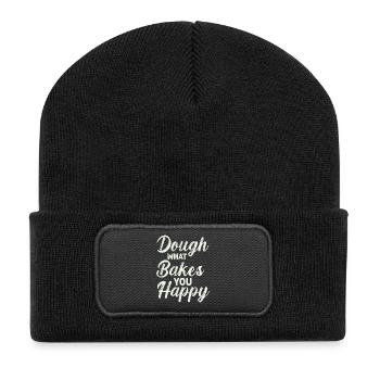Pâte ce qui vous fait cuire une boulangerie heureuse - Beanie recyclé à patch - noir - Devant