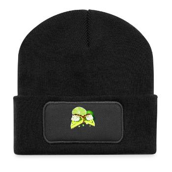 Morceaux clés de gâteau à tarte au citron vert - Beanie recyclé à patch - noir - Devant