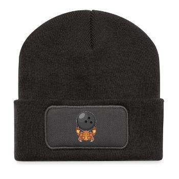Boule de bowling de crabe - Beanie recyclé à patch - charbon - Devant